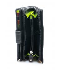 LESAC COLORFULL Portefeuille cuir femme Noir - Portefeuilles Femme - 4