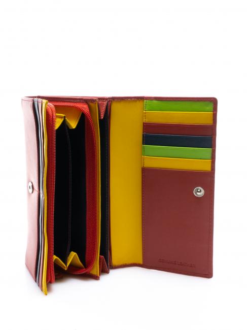 COLORFULL Portefeuille en cuir, avec porte-monnaie rs - Portefeuilles Femme