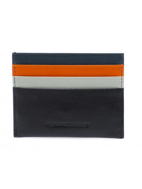 COLORFULL Porte-cartes plat en cuir Noir - Portefeuilles Homme