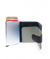 LESAC COLORFULL Portefeuille en cuir avec porte-cartes en aluminium - Portefeuilles Homme