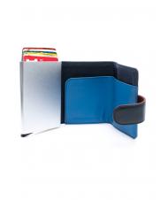 LESAC COLORFULL Portefeuille en cuir avec porte-cartes en aluminium bleu - Portefeuilles Homme - 2