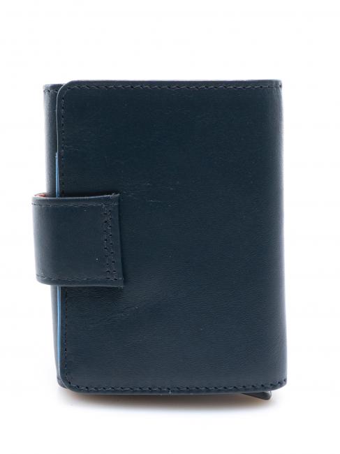 COLORFULL Portefeuille en cuir avec porte-cartes en aluminium bleu - Portefeuilles Homme
