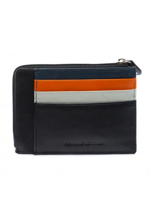 COLORFULL Portefeuille plat en cuir Noir - Portefeuilles Homme