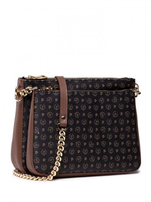 HERITAGE  sac bandouli&egrave;re cha&icirc;ne brun noir - Sacs pour Femme