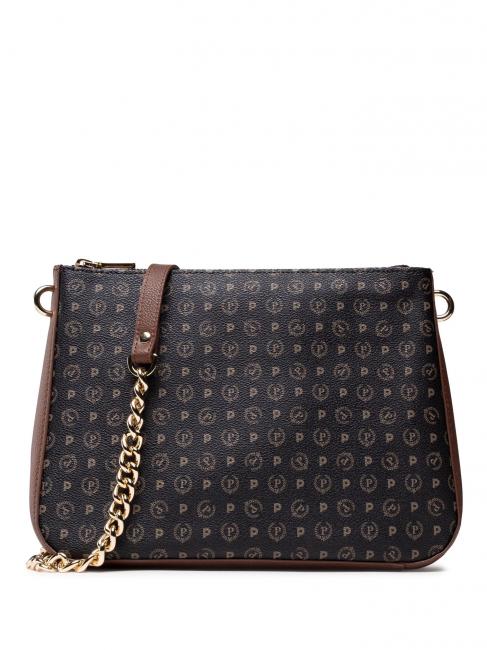 HERITAGE  sac bandouli&egrave;re cha&icirc;ne brun noir - Sacs pour Femme