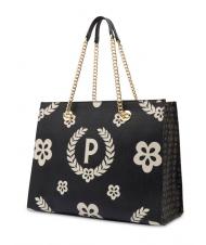 POLLINI HERITAGE  Sac shopping avec imprim&eacute; int&eacute;gral Noir - Sacs pour Femme - 2