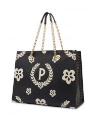 POLLINI HERITAGE  Sac shopping avec imprim&eacute; int&eacute;gral Noir - Sacs pour Femme - 4