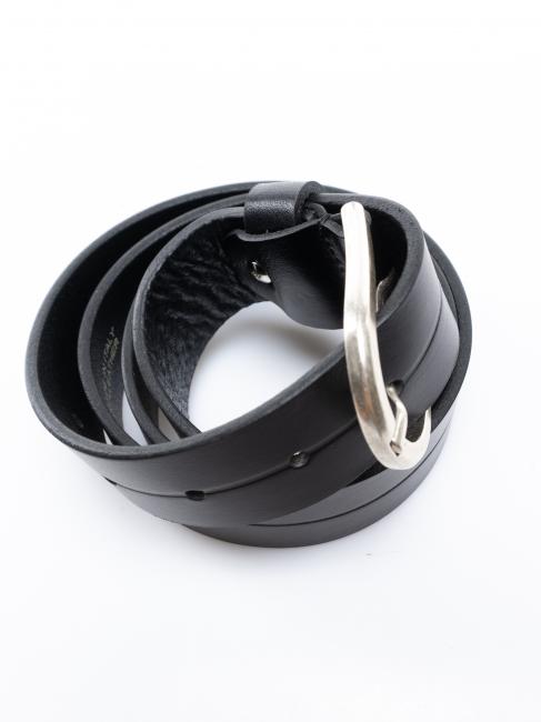 CINTURA IN PELLE Fabriqu&eacute; en Italie Noir - Ceintures
