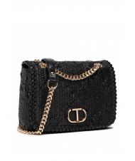 TWINSET STRAW EMBROIDERY Petit sac &agrave; bandouli&egrave;re avec rabat - Sacs pour Femme
