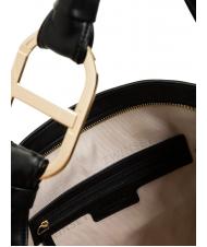 TWINSET OVAL T HANDLE Grand sac &agrave; bandouli&egrave;re noir - Sacs pour Femme - 4