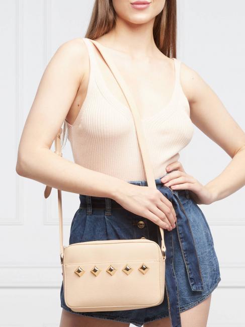 SQUARED STUDS Sac &agrave; bandouli&egrave;re avec fermeture &eacute;clair sable cubain - Sacs pour Femme