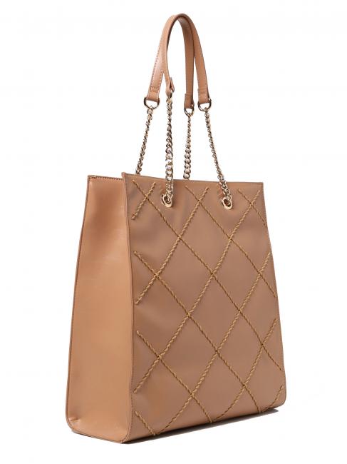 BIG STITCHING Cabas matelass&eacute; vertical sable cubain - Sacs pour Femme