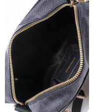 BORBONESE BORBONAIS Mini sac à bandoulière, en tissu noir foncé - Sacs pour Femme - 5