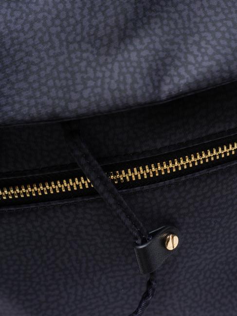 BORBONAIS Sac à dos moyen en tissu noir foncé - Sacs pour Femme