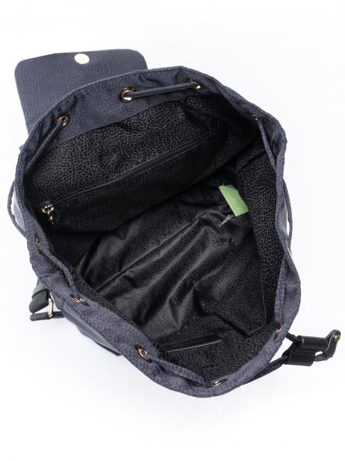 BORBONAIS Sac à dos moyen en tissu noir foncé - Sacs pour Femme