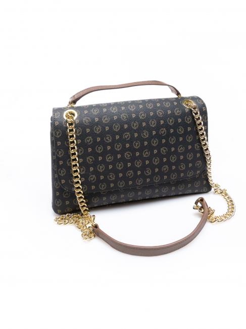 HERITAGE Sac à bandoulière moyen brun noir - Sacs pour Femme