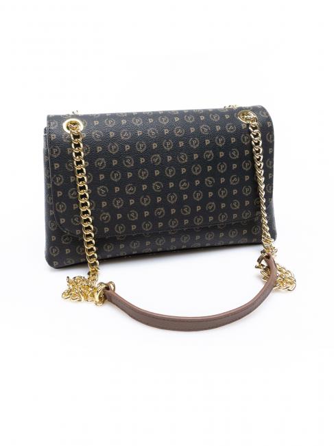 HERITAGE Sac à bandoulière moyen brun noir - Sacs pour Femme