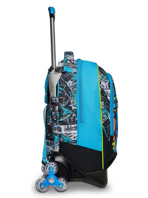 GANG ANIMALI FLIP 3D SJ Sac &agrave; dos trolley d&eacute;tachable &agrave; triple roulettes Noir - Sacs &agrave; dos &agrave; roulettes