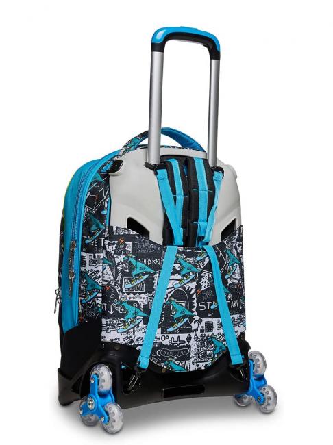 GANG ANIMALI FLIP 3D SJ Sac &agrave; dos trolley d&eacute;tachable &agrave; triple roulettes Noir - Sacs &agrave; dos &agrave; roulettes