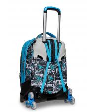 SJGANG GANG ANIMALI FLIP 3D SJ Sac &agrave; dos trolley d&eacute;tachable &agrave; triple roulettes Noir - Sacs &agrave; dos &agrave; roulettes - 6