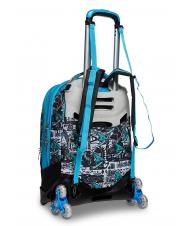 SJGANG GANG ANIMALI FLIP 3D SJ Sac &agrave; dos trolley d&eacute;tachable &agrave; triple roulettes Noir - Sacs &agrave; dos &agrave; roulettes - 7