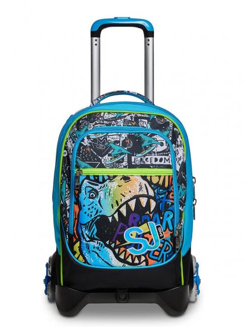 GANG ANIMALI FLIP 3D SJ Sac &agrave; dos trolley d&eacute;tachable &agrave; triple roulettes Noir - Sacs &agrave; dos &agrave; roulettes