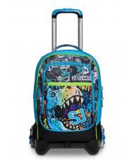 SJGANG GANG ANIMALI FLIP 3D SJ Sac &agrave; dos trolley d&eacute;tachable &agrave; triple roulettes Noir - Sacs &agrave; dos &agrave; roulettes - 9