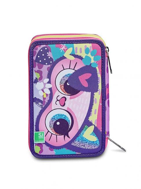 ANIMALI FANTASY SJ GIRL 3 pochettes zipp&eacute;es, compl&egrave;tes avec marqueurs et kit scolaire FOR&Ecirc;T RAY&Eacute;E NOIRE - &Eacute;tuis et Accessoires
