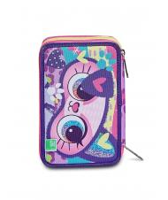 SJGANG ANIMALI FANTASY SJ GIRL 3 pochettes zipp&eacute;es, compl&egrave;tes avec marqueurs et kit scolaire FOR&Ecirc;T RAY&Eacute;E NOIRE - &Eacute;tuis et Accessoires - 6