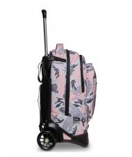 INVICTA NEW PLUG FANTASY Sac &agrave; dos Trolley avec chariot amovible logo camou rose - Sacs &agrave; dos &agrave; roulettes - 5