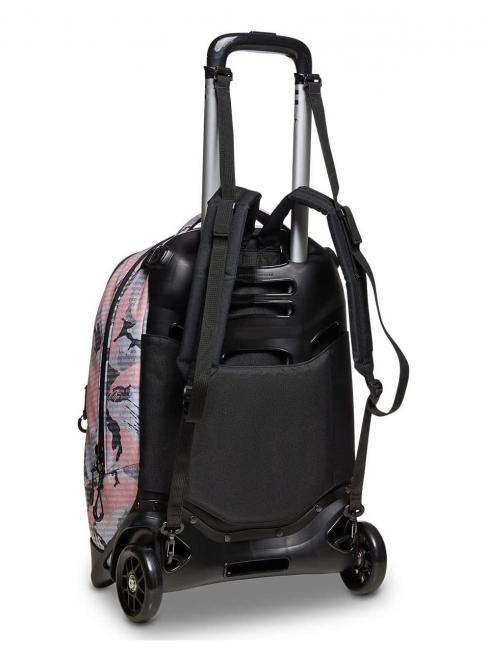 NEW PLUG FANTASY Sac &agrave; dos Trolley avec chariot amovible logo camou rose - Sacs &agrave; dos &agrave; roulettes