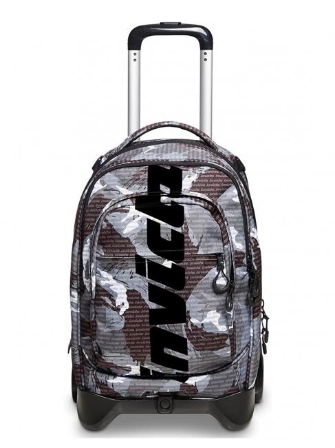 NEW PLUG FANTASY Sac &agrave; dos Trolley avec chariot amovible logo camouflage noir - Sacs &agrave; dos &agrave; roulettes
