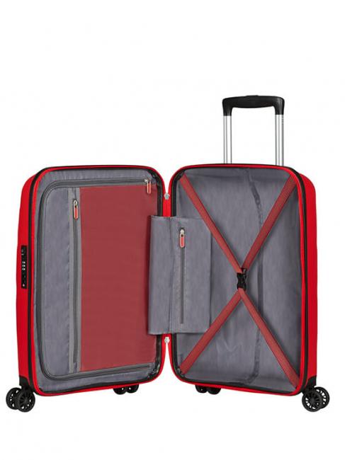 BON AIR DLX Chariot &agrave; bagages &agrave; main rouge magmatique - Valises cabine