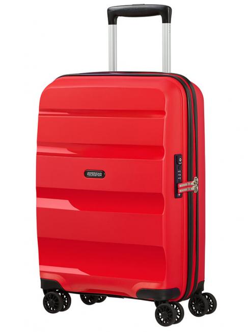 BON AIR DLX Chariot &agrave; bagages &agrave; main rouge magmatique - Valises cabine