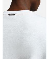 NAPAPIJRI S-MAEN Pull col rond manches longues en coton blanc brillant 002 - Pulls pour hommes - 5