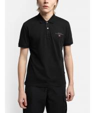 NAPAPIJRI ELBAS JERSEY Polo en coton micrologiste noir 041 - chemise polo - 2