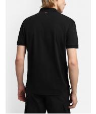 NAPAPIJRI ELBAS JERSEY Polo en coton micrologiste noir 041 - chemise polo - 3