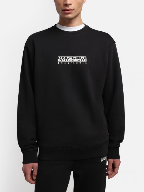 B-BOX Sweat-shirt &agrave; col rond et logo noir 041 - Pulls molletonn&eacute;s