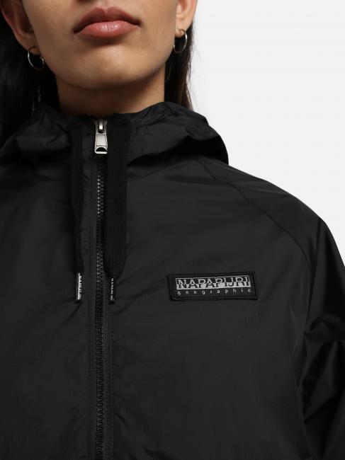 A-MORGEX W Veste kway &agrave; capuche noir 041 - Vestes pour femmes