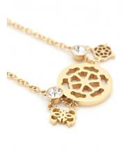 GUESS PEONY AND 4G CHARMS Bracelet or jaune - Bracelets - 3