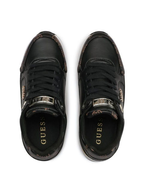 MOXEA Baskets Femme NOIR MARRON - Chaussures Femme