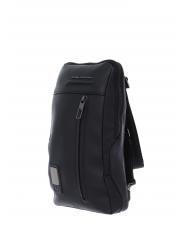 PIQUADRO AKRON Sac bandouli&egrave;re en cuir Noir - Sacs &agrave; dos pour ordinateur portable - 2