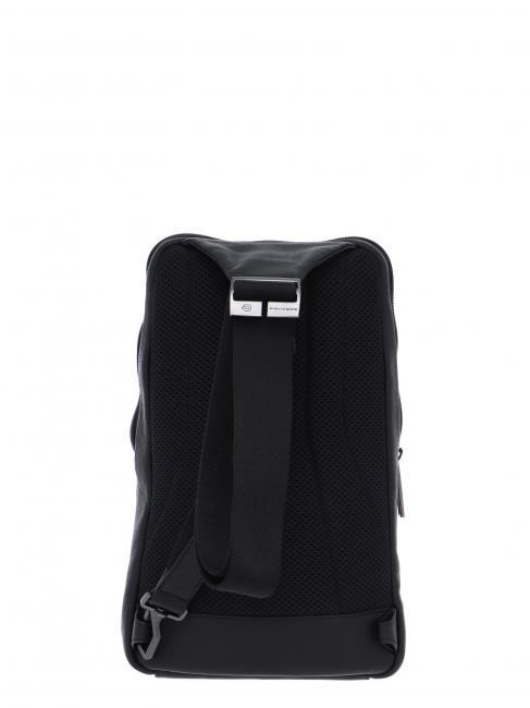 AKRON Sac bandouli&egrave;re en cuir Noir - Sacs &agrave; dos pour ordinateur portable
