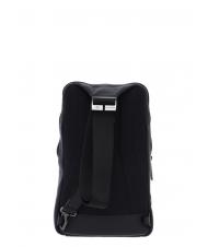 PIQUADRO AKRON Sac bandouli&egrave;re en cuir Noir - Sacs &agrave; dos pour ordinateur portable - 3