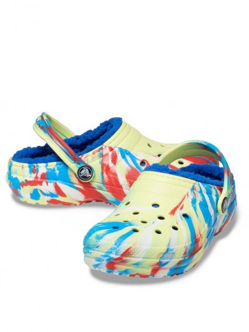 CLASSIC LINED MARBLED GLOG TODDLER Sabot rembourré soufre / multi - Chaussures de bébé