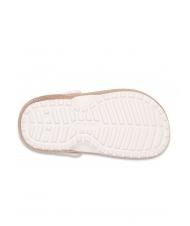 CROCS CLASSIC LINED GLITTER KIDS Sabot rembourr&eacute; or / &agrave; peine rose - Chaussures de b&eacute;b&eacute; - 7