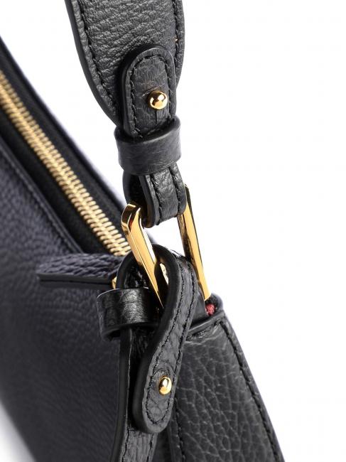 MERVEILLE Sac &agrave; bandouli&egrave;re en cuir textur&eacute; Noir - Sacs pour Femme