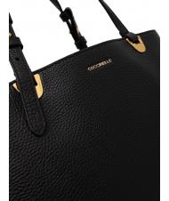 COCCINELLE LEA Sac &agrave; bandouli&egrave;re en cuir textur&eacute; Noir - Sacs pour Femme - 5
