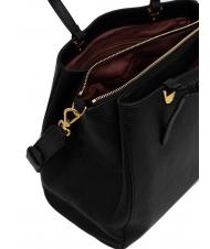 COCCINELLE LEA Sac &agrave; bandouli&egrave;re en cuir textur&eacute; Noir - Sacs pour Femme - 6