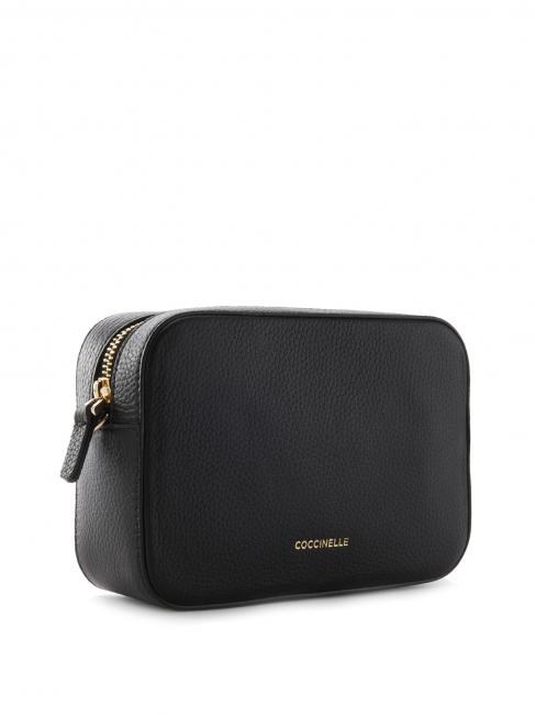 TEBE Sac à bandoulière en cuir texturé Noir - Sacs pour Femme